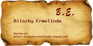 Bilszky Ermelinda névjegykártya